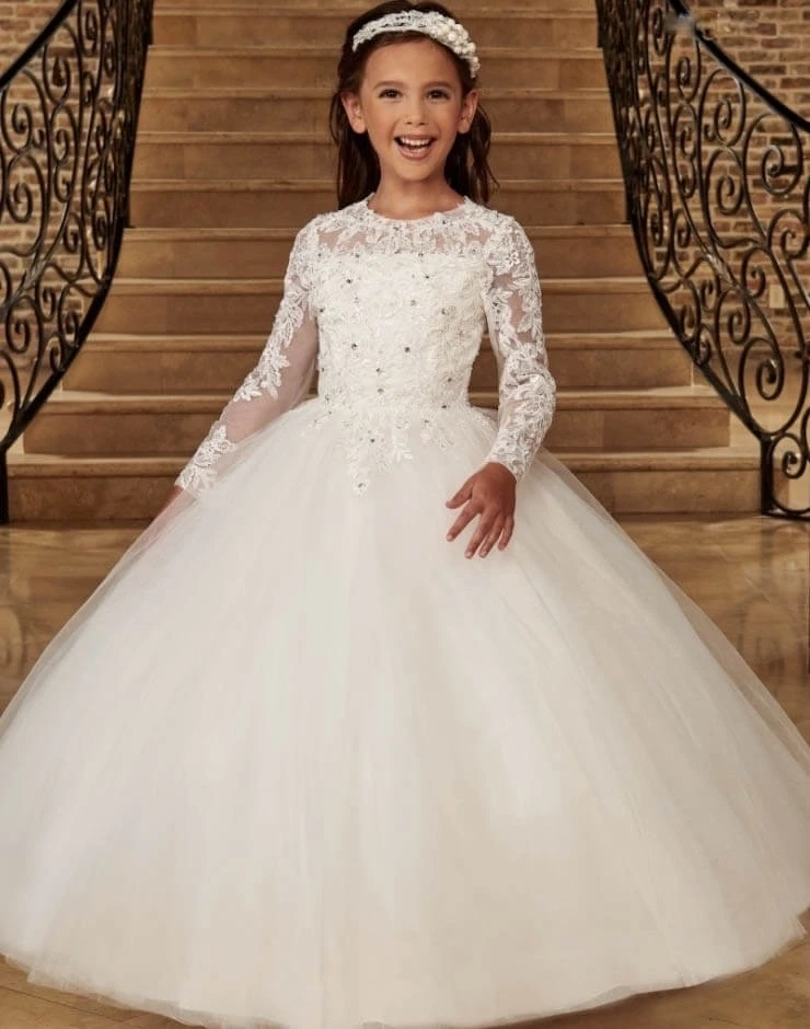 Image 33: Model wearing a flower girls dress